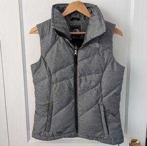 The North Face 550 Down Vest Gray Size Small Women's Ski Snow Winter Puffer